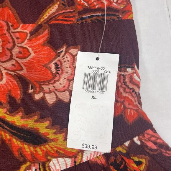 Old Navy Tiered Swing Dress XL Prairiecore Flutter Sleeve Cottagecore Boho Midi - Picture 14 of 15